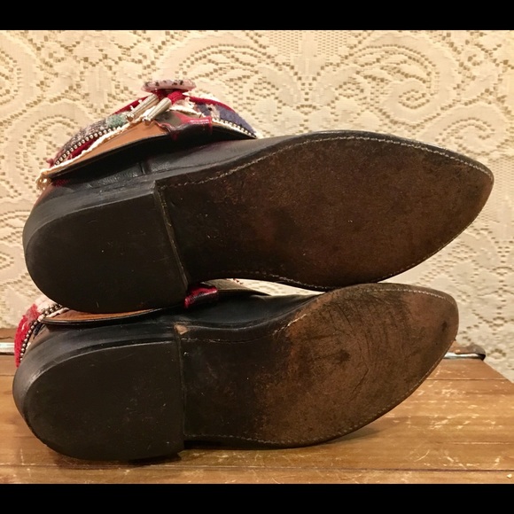 Handcrafted Lucchese Boho Belt Booties size 9 - Picture 8 of 8